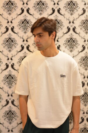 White Oversized T-Shirt – Cloud Fall